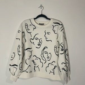 Zara• Oversize Fit Crewneck Sweater